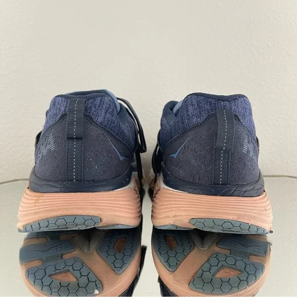 !SOLD! HOKA One One Mood Indigo Blue Dusty Pink Gaviota 2 Running Sneaker Shoes - Picture 6 of 13